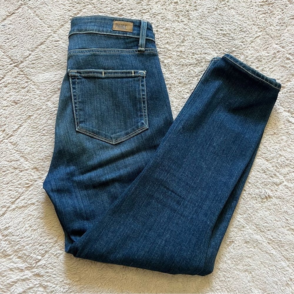 PAIGE Distressed Denim Jeans Preppy Minimalist Capsule Relaxed Sz 27
